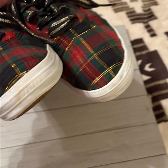 Keds Plaid Sneakers - Red, Green, and Black they are like new!!!! - Picture 6 of 9